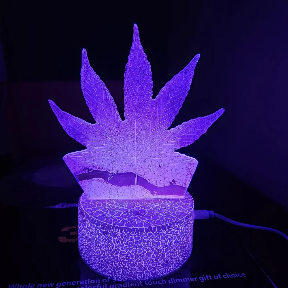 3D Leaf Design Night Light